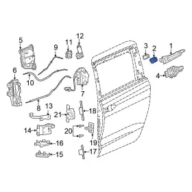 5rr33kxjae Chrysler Oe Left Outer Sliding Door Handle Cap