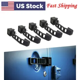 Comebestdealusa 211100843941 Exterior Door Handles Panel Handle Trim Fit Jeep Wrangler Jk 07-17 Black 5pcs