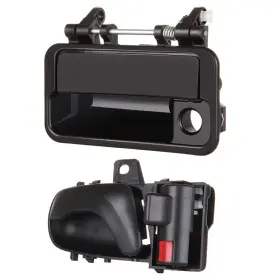 12330960 Csdex Black Door Handles Front Left Exterior And Interior Fits 1989-94 Pontiac Firefly