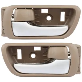12411830 Csdex 2x Beige Door Handles For 02-06 Toyota Camry 2.4l 3.0l 3.3l Bezel Front Rear L/r