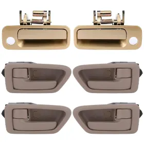 12526398 Csdex 6x Gold Beige Door Handles For Toyota Camry 1997-2001 Outside Inside Left Right