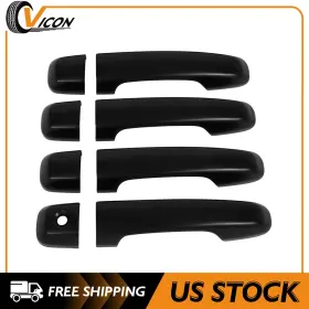 Cv127155icon Cv-icon For 2010-2022 Toyota 4runner Door Handle Cover Matte Black Front Rear Left Right