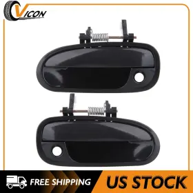 Cv802339icon Cv-icon Door Handles Pair Outside Exterior Front Right Left For 96-00 Honda Civic Black