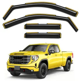 20192026 Deejecsun 1-q01-2 Inchannel Window Rain Guards Fit For Chevy Silverado Gmc Sierra 1500