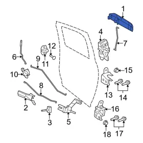 1gh19pr4af Dodge Oe For Ram 1500 2010 Rear Left Outer Exterior Door Handle