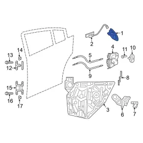 1mz81pdnah Dodge Oe For Charger 11-23 Rear Left Outer Exterior Door Handle