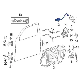 68060188al Dodge Oe For Charger 11-23 Front Right Exterior Door Handle Base