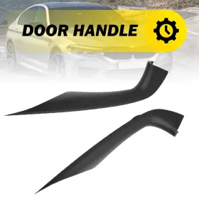 Jz-ih107 Drivelin2 2x Interior Door Pull Handle Cover Trim For Bmw 5 Series G30 G31 2018-2023 Black