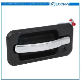 E125237cp01 Eccpp Chrome Black Front Left Side Lh Outside Door Handle Fits 2003-2009 Hummer H2