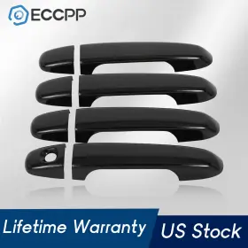 E12715901cp Eccpp For Toyota Camry 2012-2017 Door Handle Cover Glossy Black Front Rear Left Right