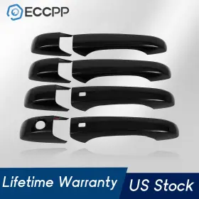 E12717701cp Eccpp For Dodge Durango 3.6l 5.7l 11-21 Door Handle Cover Glossy Black Front Rear L R