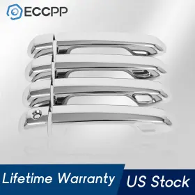 E12720001cp Eccpp For 10-22 Toyota Land Cruiser Prado Door Handle Cover With Smart Entry Chrome L R
