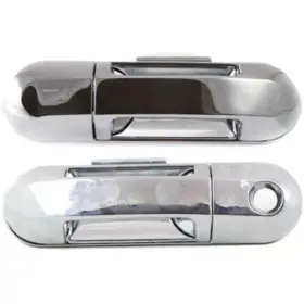 14894062 Evan-fischer Door Handle Set For 2002-2010 Ford Explorer Front Chrome Plastic 2-pcs