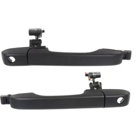 16590378 Evan-fischer Exterior Door Handle For 2002-2006 Honda Cr-v Set Of 2 Front Black Plastic