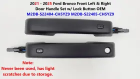 Ford M2db-s22405-ch5yz9 2021 - 2025 Bronco Front Left And Right Door Handle Set With Lock Button