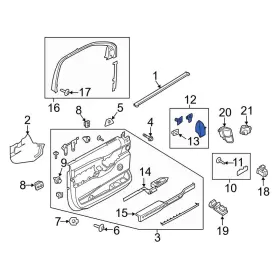 Ford Oe Jl1z78218a14a For Expedition 18-26 Front Right Exterior Door Handle Cover