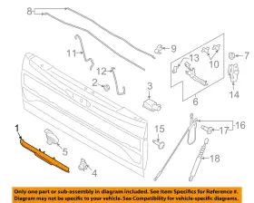 621958 Ford Oem 17-22 F-250 Super Duty Tail Gate Lock Hardware-handle Hc3z9943400lb