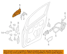 19317383 Gm Oem Chevrolet 15-16 City Express-outside Exterior Door Handle Left