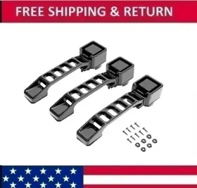 Bsap000004057 Hecasa 3pcs Exterior Door Handles Kit Aluminum For Jeep Wrangler Jk/jku 2007-18