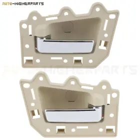 10003509 Higher-autoparts 2x Rear Inner Beige Chrome Door Handle Kit Right Left Fits 05-10 Grand Cherokee