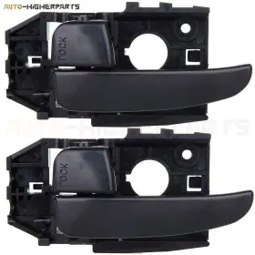 10003563 Higher-autoparts For 2001-2005 Hyundai Elantra 2.0l Left Side 2 Pcs Black Interior Door Handles
