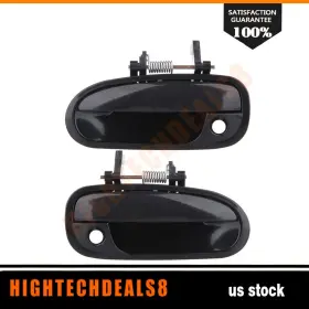 H802339de Hightechdeals 2pcs Exterior Door Handles Front Right And Left Rh Lh Black For 96-00 Honda Civic