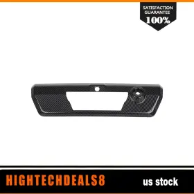 High12768601e Hightechdeals8 Door Handle Cover Carbon Fiber Fits 2021-2022 Ford F150 Rear Glossy Balck New