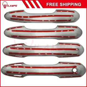12267077 Hilamps Door Handle Cover Carbon Fiber Front Rear Left Right For 2019-2022 Toyota Rav4