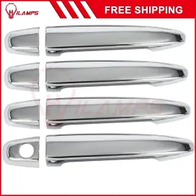 12267085 Hilamps Fits 08-13 Toyota Highlander Door Handle Cover Wo/ Smart Entry Chrome Left Right