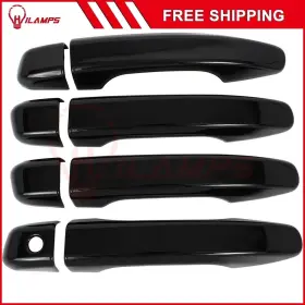 12267090 Hilamps Fits 2018-2022 Honda Accord Door Handle Cover Glossy Black Front Rear Left Right