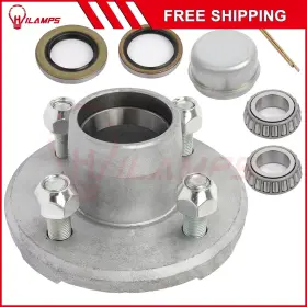 12296006 Hilamps Fits 2000 Lbs Axle 44643 X Bearings With Trailer Galvanized Hub 4 On Inch