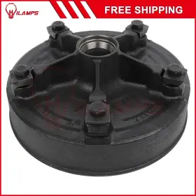 12296010 Hilamps Fits 3500 Lbs 12 Inch X 2 5 Lug Trailer Brake Drum Galvanized Hub