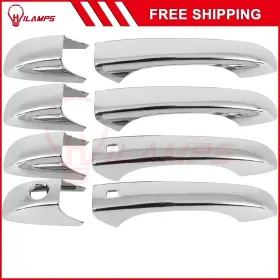Hilamps 12296031 Fits Dodge Caravan 2008-2019 Chrysler 200 Plastic Silver Door Handle Cover