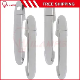 12296033 Hilamps For 2006-2012 Hyundai Santa Fe Door Handle Cover Covers Chrome Plastic