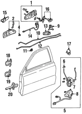 Honda 04727-sv1-a00zz Genuine Handle Outside