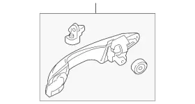 72180-tp6-a11 Honda Genuine Exterior Door Handle