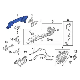 72181t20a11zb Honda Oe For Civic 22-25 Front Left Outer Exterior Door Handle