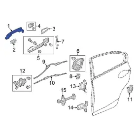 72681tbaa72zf Honda Oe For Civic 16-21 Front Left Outer Exterior Door Handle