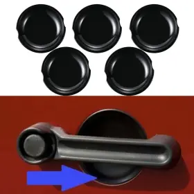 Hooke Road 792855201076 5x Door Handle Recess Guard Cup Bowl Trim Cover For 2007-2018 Jeep Wrangler Jk