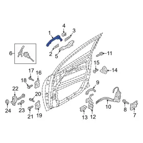 82651d3700 Hyundai Oe For Tucson 16-21 Front Left Outer Exterior Door Handle