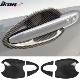 9-c-0079 Ikon Motorsports Fits 16-25 Mazda Mx-5 Miata Carbon Fiber Exterior Outside Door Bowl Cover Trim