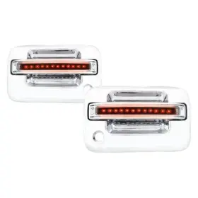 Flr04sf Ipcw - Front Chrome Door Handles With Red Leds