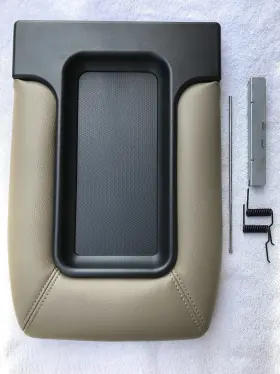 Itek Auto D103 Center Console Top Lid Storage Armrest Complete Assembly Tan Beige Fits