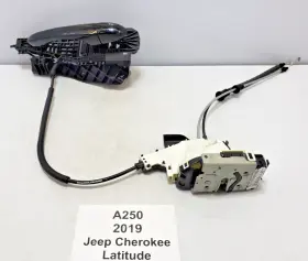 68084837 Jeep 14-23 Oem Cherokee Rear Left Driver Exterior Door Handle Bracket With Lock