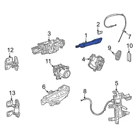6ts97wasad Jeep Oe For Grand Cherokee 22-24 Front Left Outer Exterior Door Handle