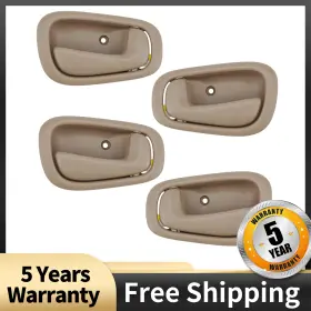 65yk4525 Kac Interior Door Handles For 98-02 Toyota Corolla Left Right Textured Beige 4pcs