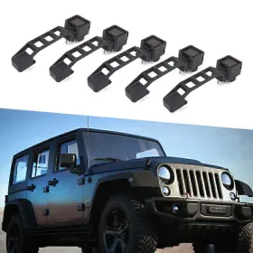 Lbox 550722589661 5pcs Black Exterior Door Handles Set For 2007-2017 Jeep Wrangler Jk/jku