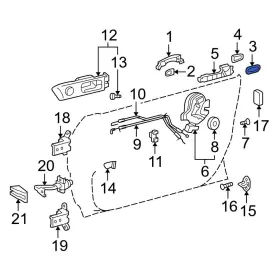 69238aa010 Lexus Oe For Es330 2004-2006 Rear Exterior Door Handle Pad