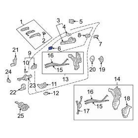 6924150020 Lexus Oe For Sc430 2002-2010 Rear Exterior Door Handle Pad