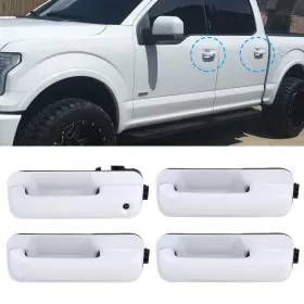 Fl3z1522405aa Liangren 4x Oxford White Door Handles Front And Rear For Ford F-150 2015 - 2020